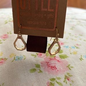 NWT geometric goldtone earrings
